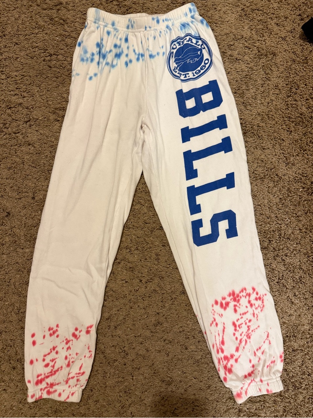 Junk Food Clothing White joggers BUFFALO BILLS